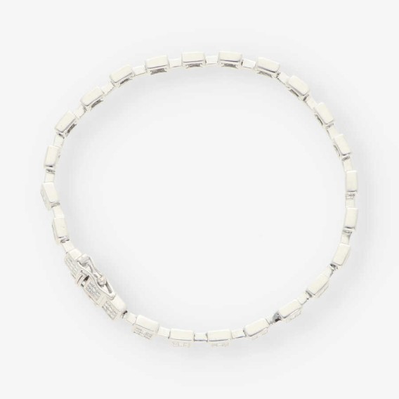 Pulsera riviere oro blanco y bri
