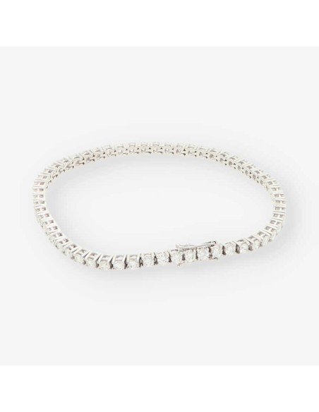 Pulsera riviere oro blanco y bri