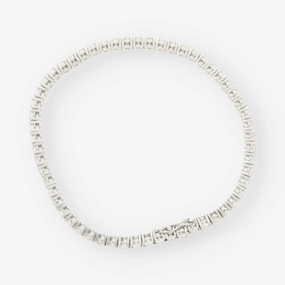 Pulsera riviere oro blanco y bri