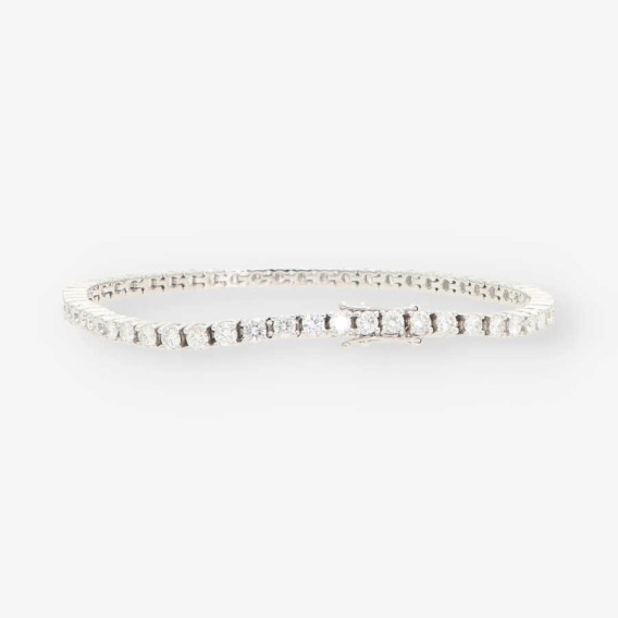Pulsera riviere oro blanco y bri