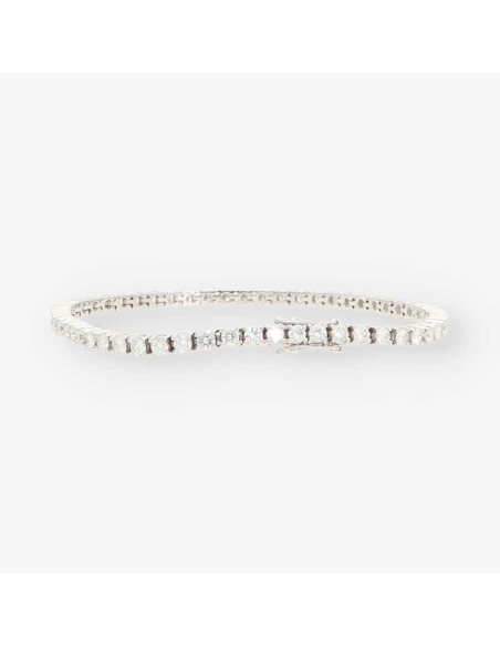 Pulsera riviere oro blanco y bri