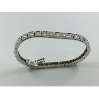 Pulsera riviere oro blanco y brillantes 2