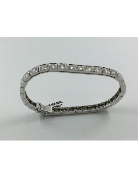 Pulsera riviere oro blanco y brillantes