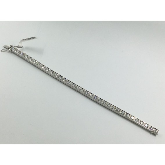 Pulsera riviere oro blanco y brillantes