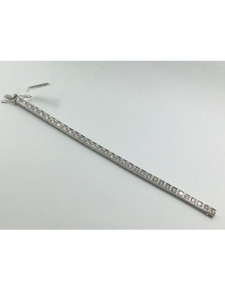 Pulsera riviere oro blanco y brillantes