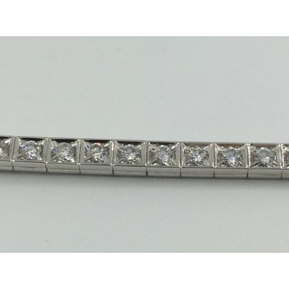 Pulsera riviere oro blanco y brillantes