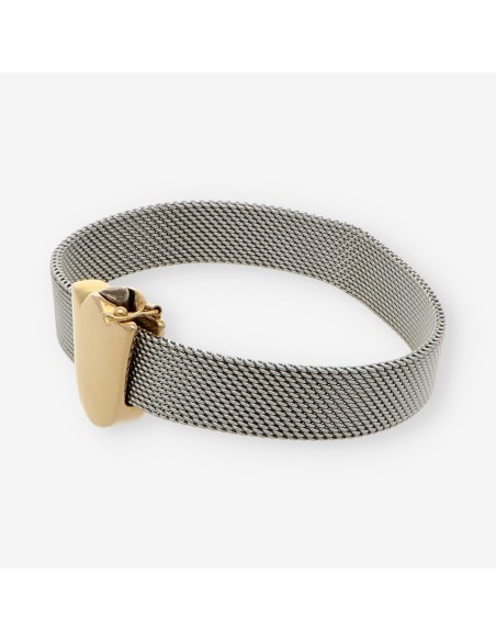 Pulsera tous en malla de acero y oro 18kt