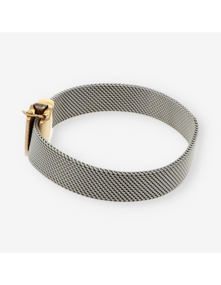 Pulsera tous en malla de acero y oro 18kt