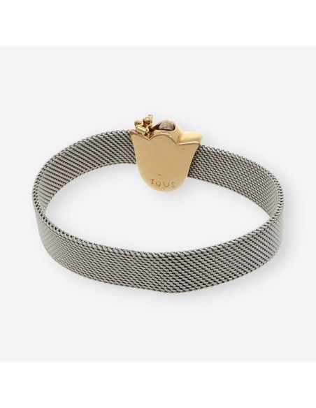 Pulsera tous en malla de acero y oro 18kt
