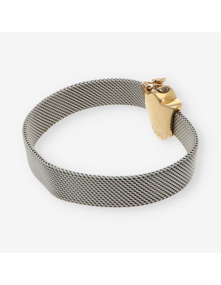 Pulsera tous en malla de acero y oro 18kt