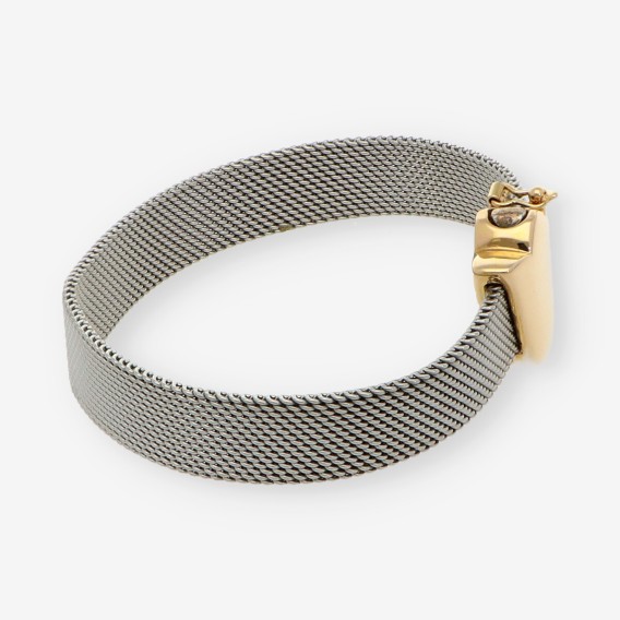 Pulsera tous en malla de acero y oro 18kt