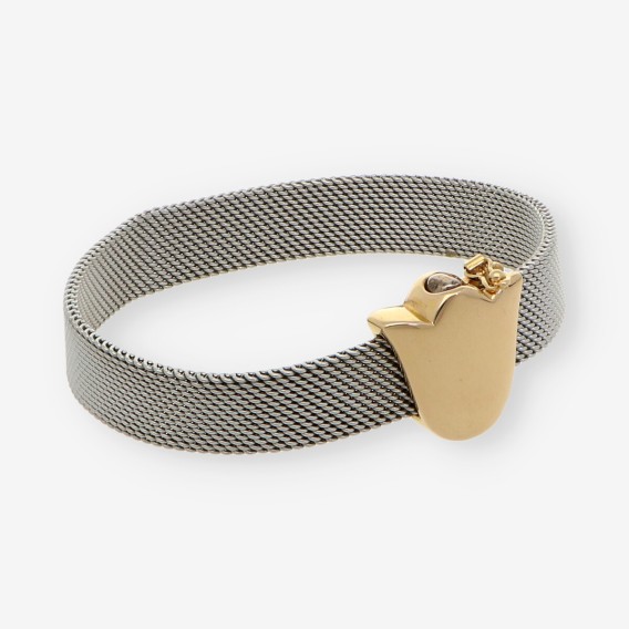 Pulsera tous en malla de acero y oro 18kt