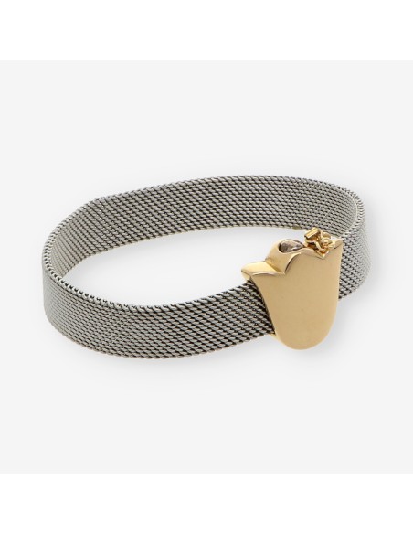 Pulsera tous en malla de acero y oro 18kt