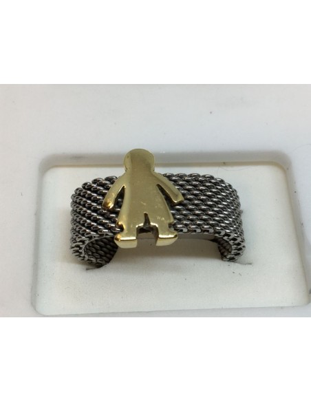 Sortija Tous en oro y acero