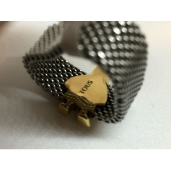 Sortija Tous en oro y acero 2