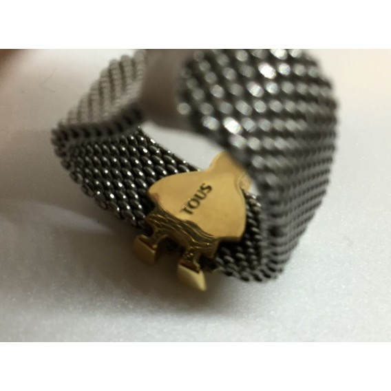 Sortija Tous en oro y acero