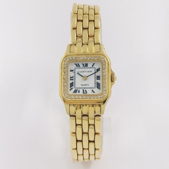 Reloj Cartier PanthÃ¨re en oro 18kt y brillantes