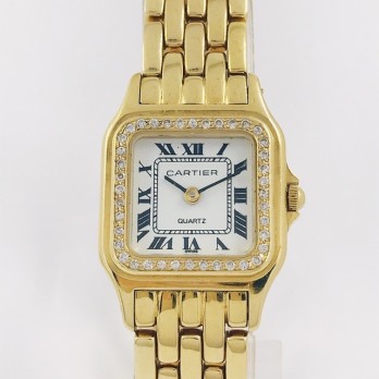Reloj Cartier PanthÃ¨re en oro 18kt y brillantes 2