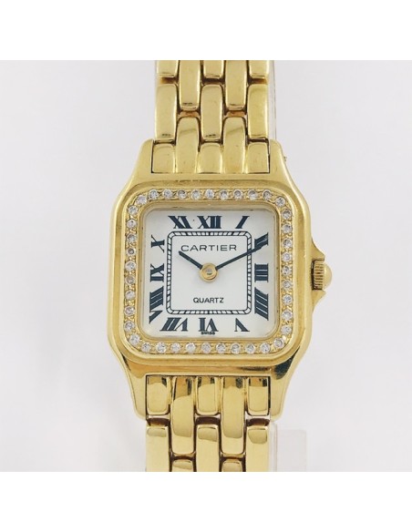 Reloj Cartier PanthÃ¨re en oro 18kt y brillantes