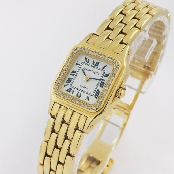 Reloj Cartier PanthÃ¨re en oro 18kt y brillantes