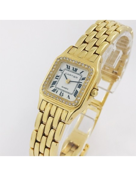 Reloj Cartier PanthÃ¨re en oro 18kt y brillantes