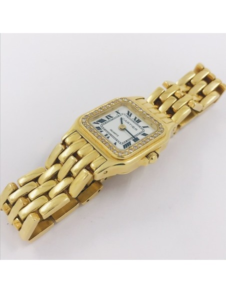 Reloj Cartier PanthÃ¨re en oro 18kt y brillantes