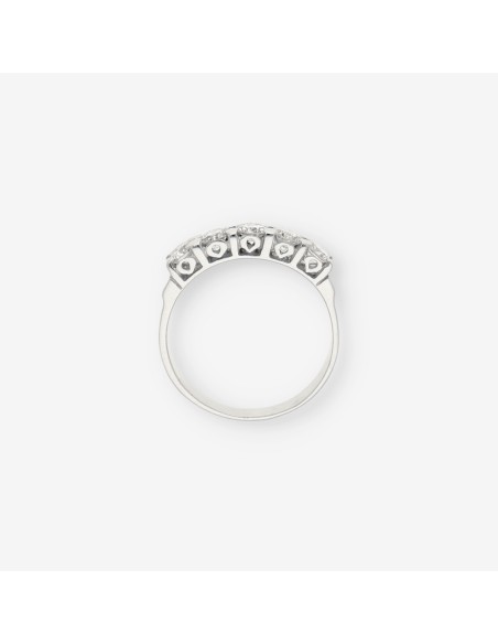 Anillo en oro blanco 18kt con brillantes