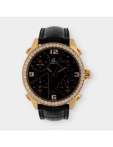 Reloj Jacob & Co. 5 Zonas Horarias con brillantes