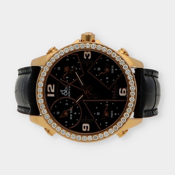 Reloj Jacob & Co. 5 Zonas Horarias con brillantes