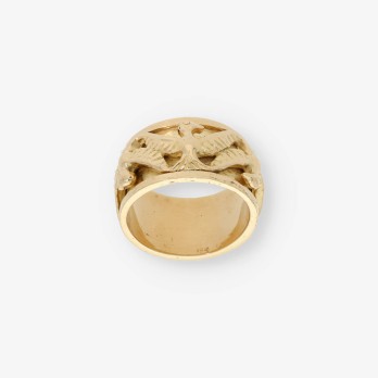 Anillo ancho en oro 18kt 2