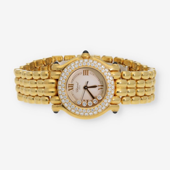 Reloj Chopard Happy Sport 18kt brillantes caja y documentos