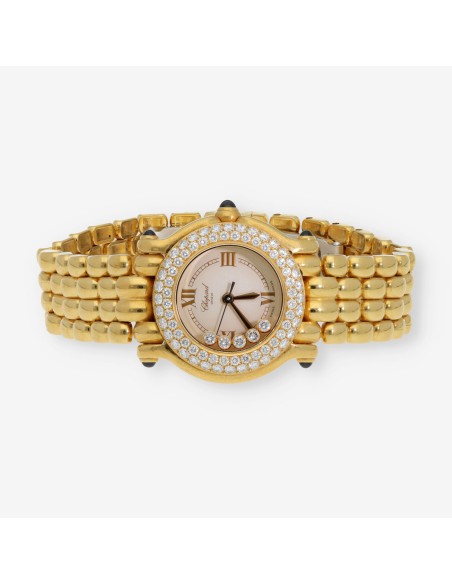 Reloj Chopard Happy Sport 18kt brillantes caja y documentos