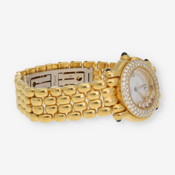 Reloj Chopard Happy Sport 18kt brillantes caja y documentos