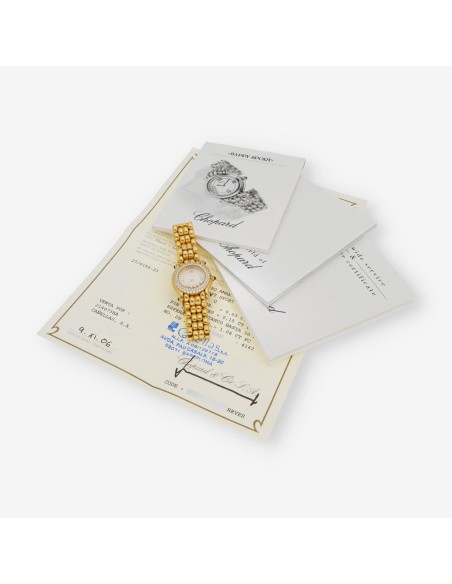 Reloj Chopard Happy Sport 18kt brillantes caja y documentos