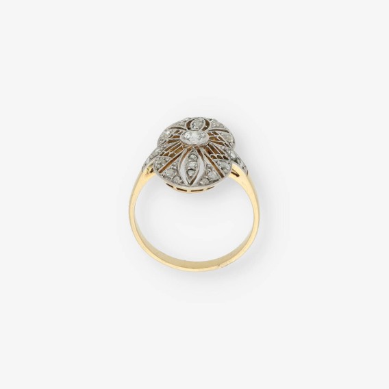 Anillo vintage en oro 18kt con diamantes