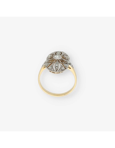Anillo vintage en oro 18kt con diamantes