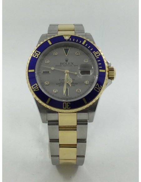 Rolex Oyster Perpetual Submariner acero, oro y diamantes