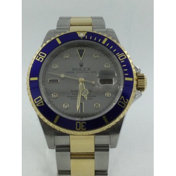 Rolex Oyster Perpetual Submariner acero, oro y diamantes 2