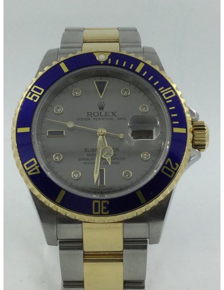 Rolex Oyster Perpetual Submariner acero, oro y diamantes