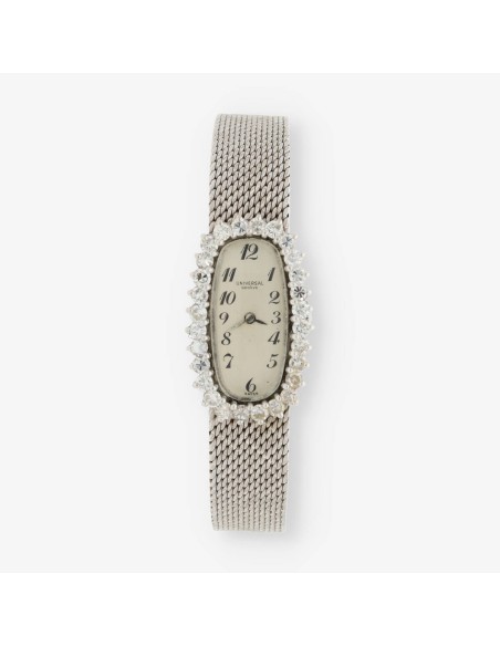Reloj universal para dama en oro blanco 18kt
