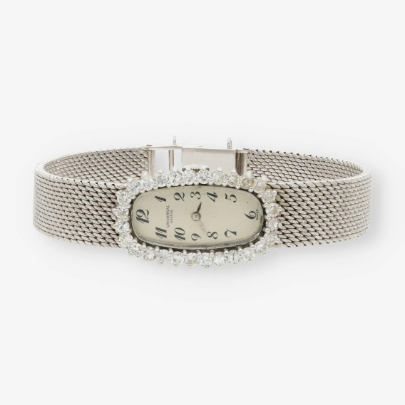 Reloj universal para dama en oro blanco 18kt