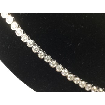 Gargantilla riviere en oro blanco y brillantes 2