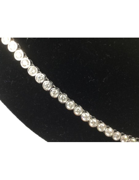 Gargantilla riviere en oro blanco y brillantes