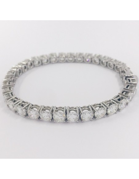 Pulsera riviere oro blanco 18kt con brillantes y certificado