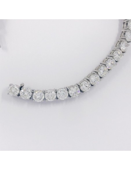 Pulsera riviere oro blanco 18kt con brillantes y certificado