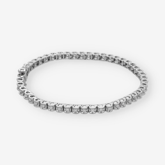 Pulsera riviere oro blanco 18kt y brillantes
