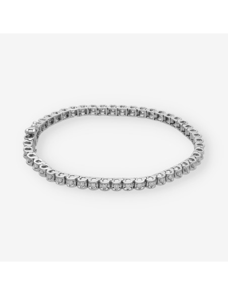 Pulsera riviere oro blanco 18kt y brillantes