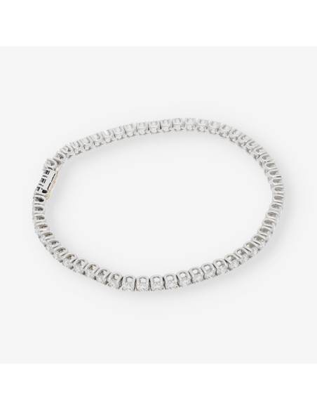 Pulsera riviere oro blanco 18kt con brillantes