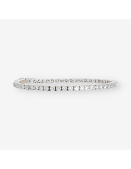 Pulsera riviere oro blanco 18kt con brillantes