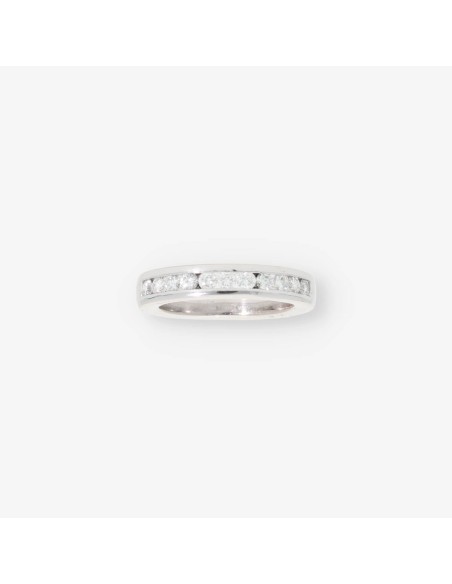 Anillo en oro blanco 18kt con brillantes